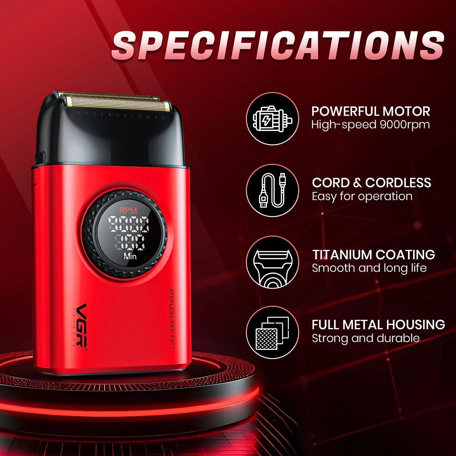 ماشین اصلاح موی صورت شارژی وی جی ار مدل V-377 -  - 3