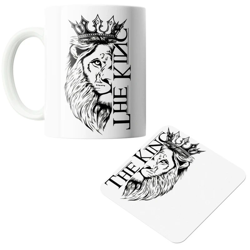 ماگ پاد آفرین مدل شیر کد z412 به همراه زیر لیوانی