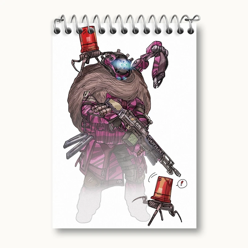 دفتر یادداشت 50 برگ خندالو مدل بازی تایتان فال (Titanfall) کد 32624