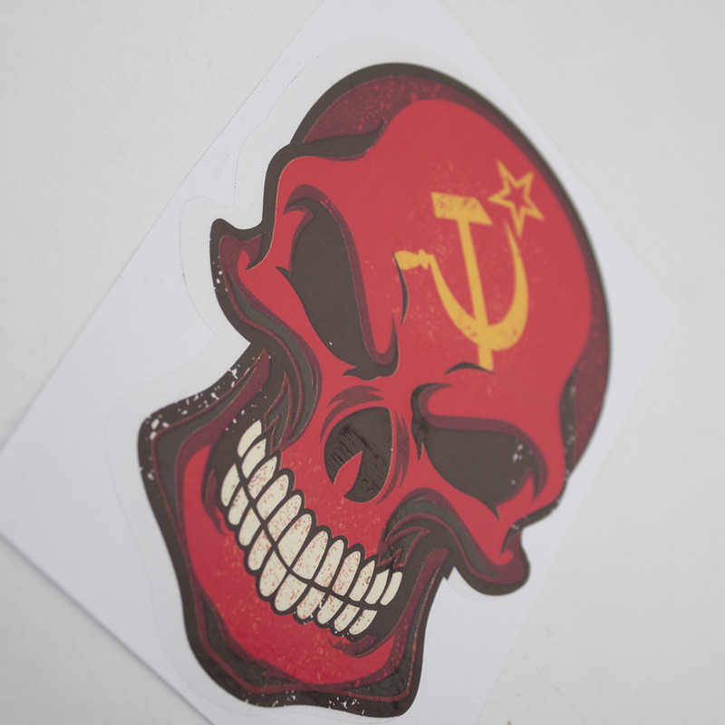 برچسب بدنه خودرو مدل اسکلت پرچم شوروی