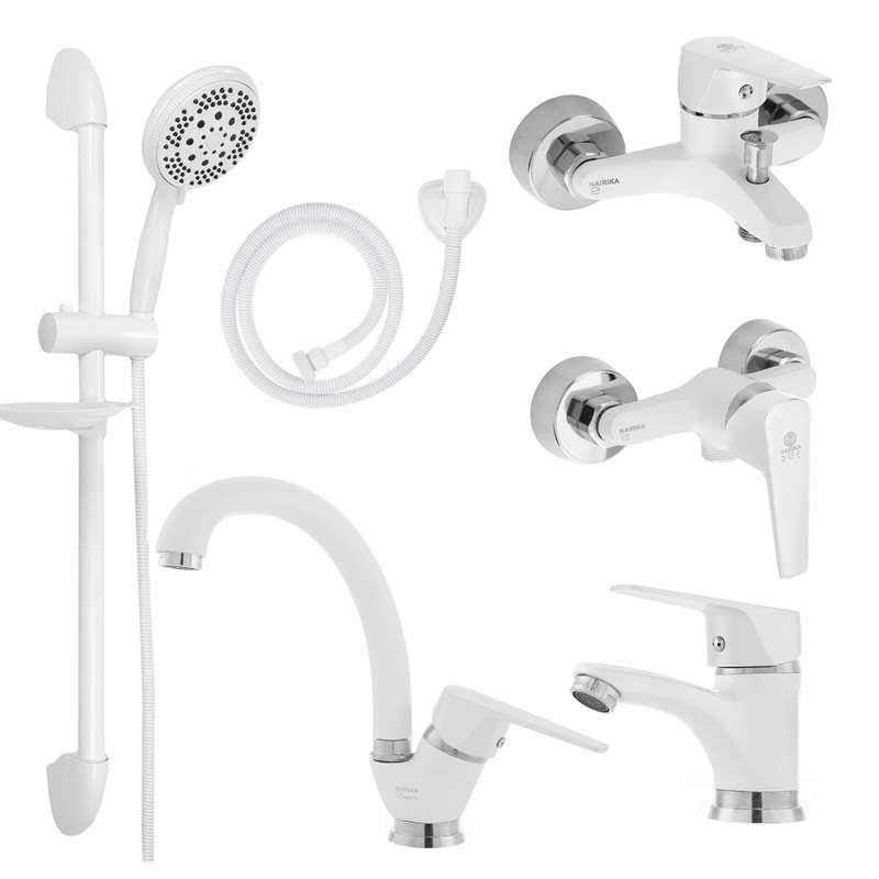 ست شیرآلات نایریکا مدل آروین کد W-02 مجموعه 6 عددی