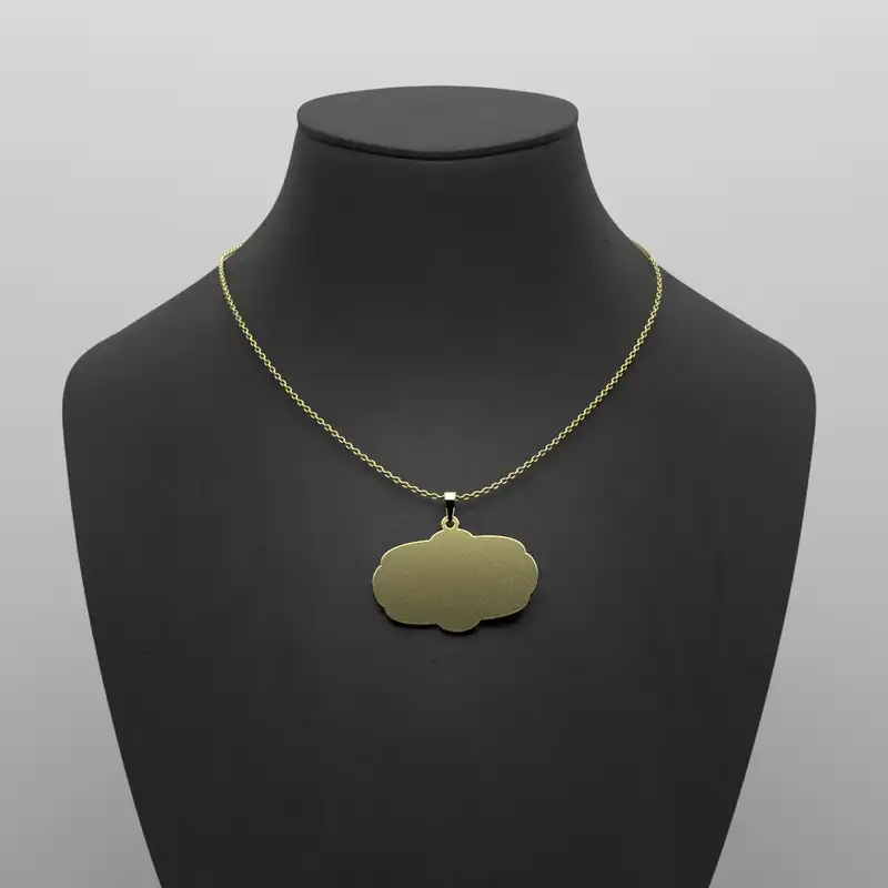 گردنبند طلا 18 عیار زنانه مدوپد مدل شکل هندسی کد P2-1-1118