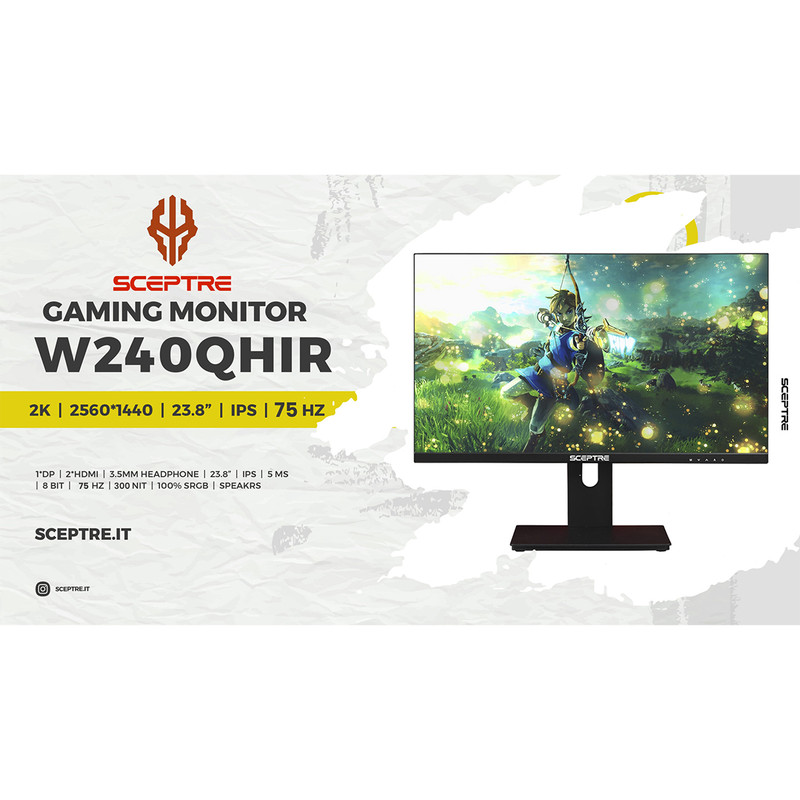 مانیتور اسکپتر مدل W240QHIR سایز 24 اینچ