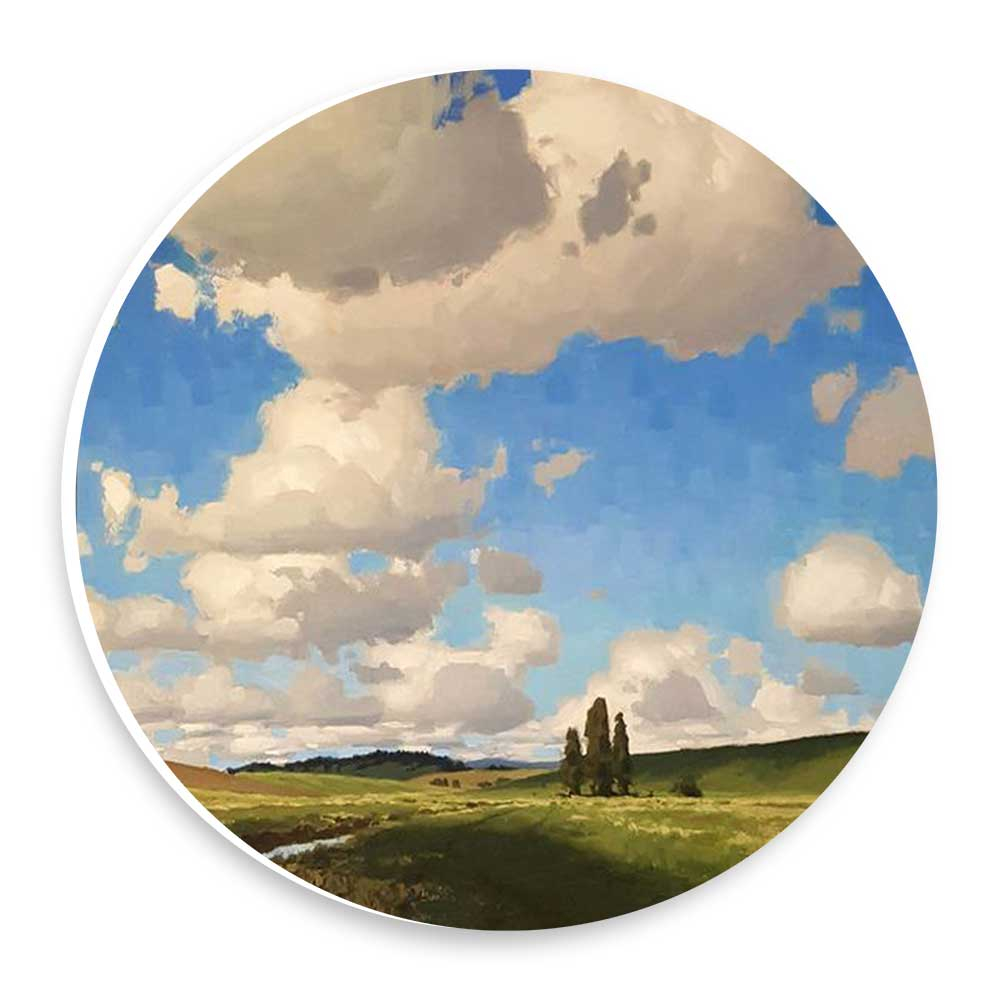  دیوارکوب طرح نقاشی دشت و ابرها مدل wtb1046