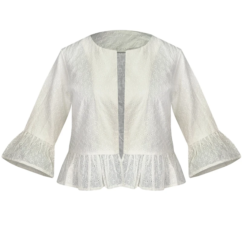 کت رسمی زنانه مدل عروسکی خامه دوزی کد AK1396 