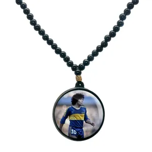 گردنبند پرمانه طرح مارادونا کد pmd.16544 مدل دو طرفه