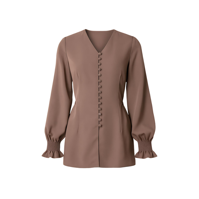 شومیز آستین بلند یقه هفت زنانه مدل 112400