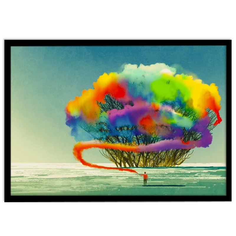 تابلو نوری بکلیت طرح رنگین کمان و فستیوال رنگ مدل B-S1318