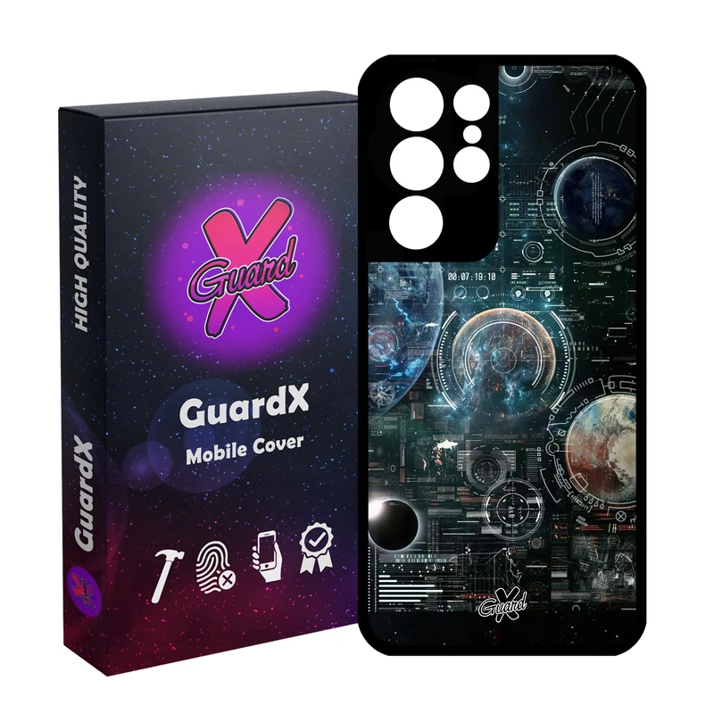 کاور گارد ایکس طرح فضا مدل Glass10512 مناسب برای گوشی موبایل سامسونگ Galaxy S21 Ultra