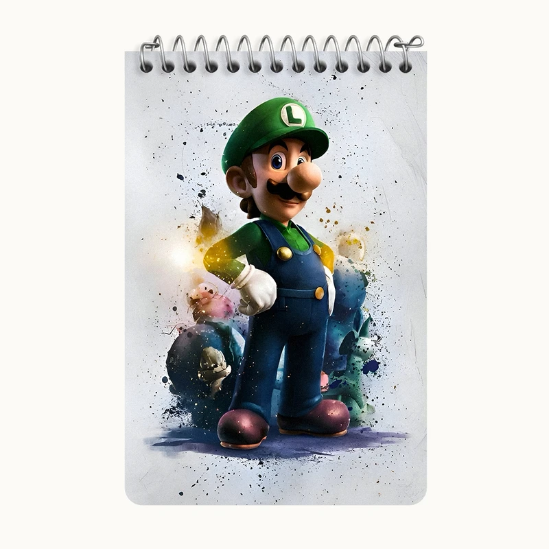 دفتر یادداشت 50 برگ خندالو طرح سوپر ماریو (Super Mario) کد F8558