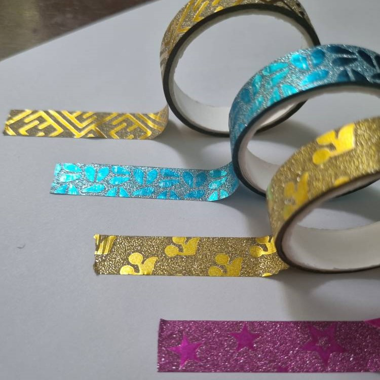 چسب نواری مدل اکلیلی طرح دار عرض 1.1 سانتی متر بسته 4 عددی