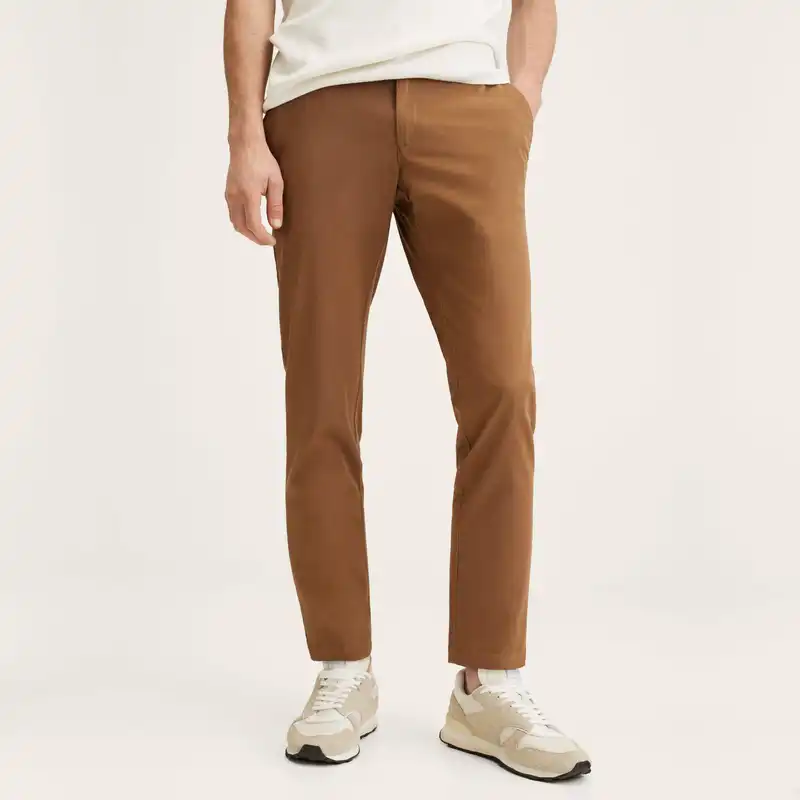 شلوار مردانه مانگو مدل کتان BR601PRA