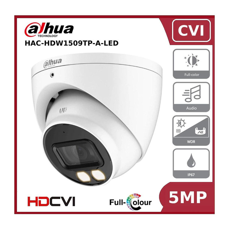 دوربین مداربسته آنالوگ داهوا مدل DH-HAC-HDW1509TP-A-LED