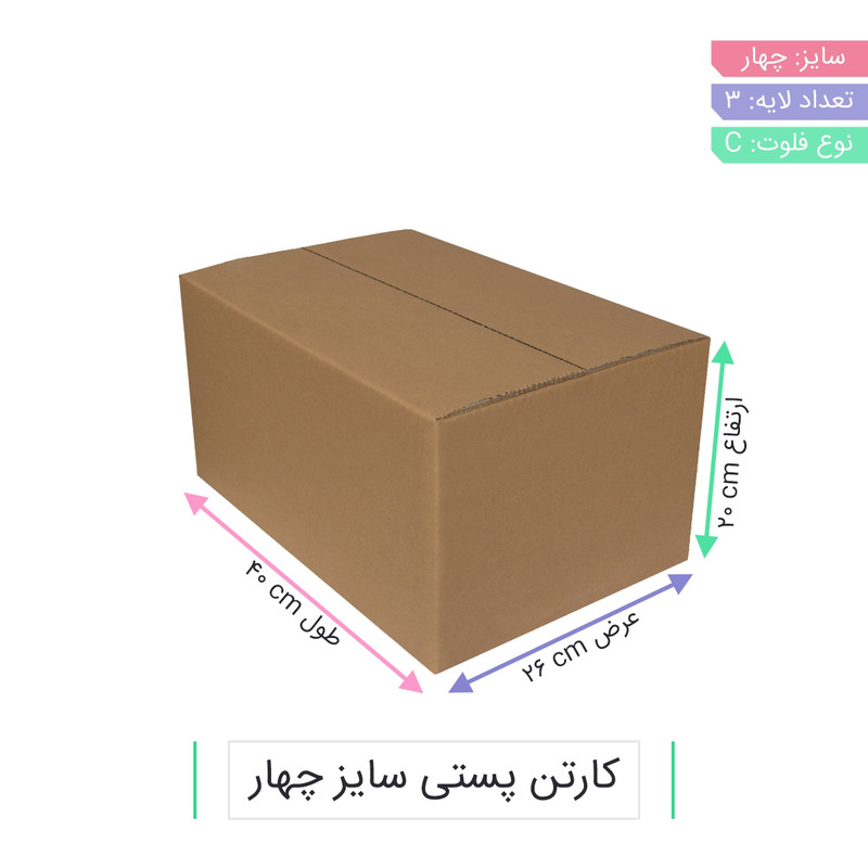 کارتن بسته بندی مدل CS-B01-08 بسته 25 عددی