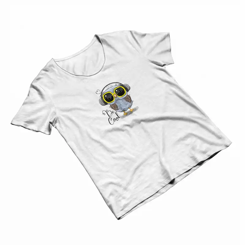 استیکر پارچه و لباس مدل برچسب DTF طرح جغد