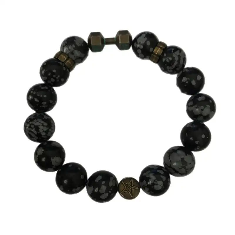 دستبند مدل سنگ ابسیدین کد S-94