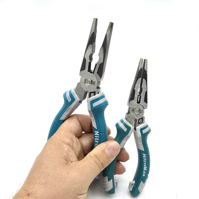 انبر دم باریک فولادی نیترومکس مدل NT-1054 سایز 8 اینچ