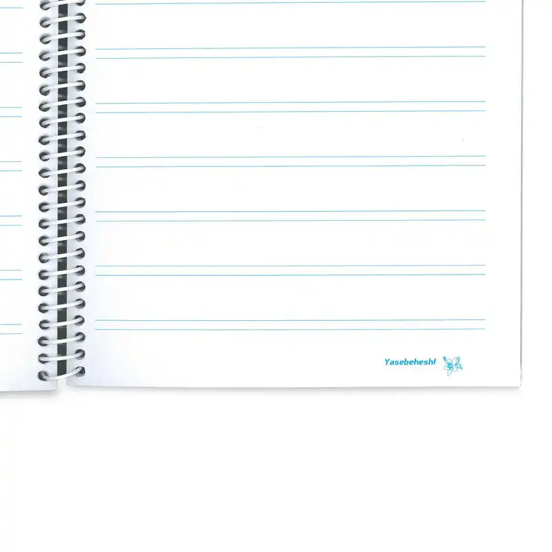 دفتر زبان 80 برگ یاس بهشت مدل 2 خط پلاس