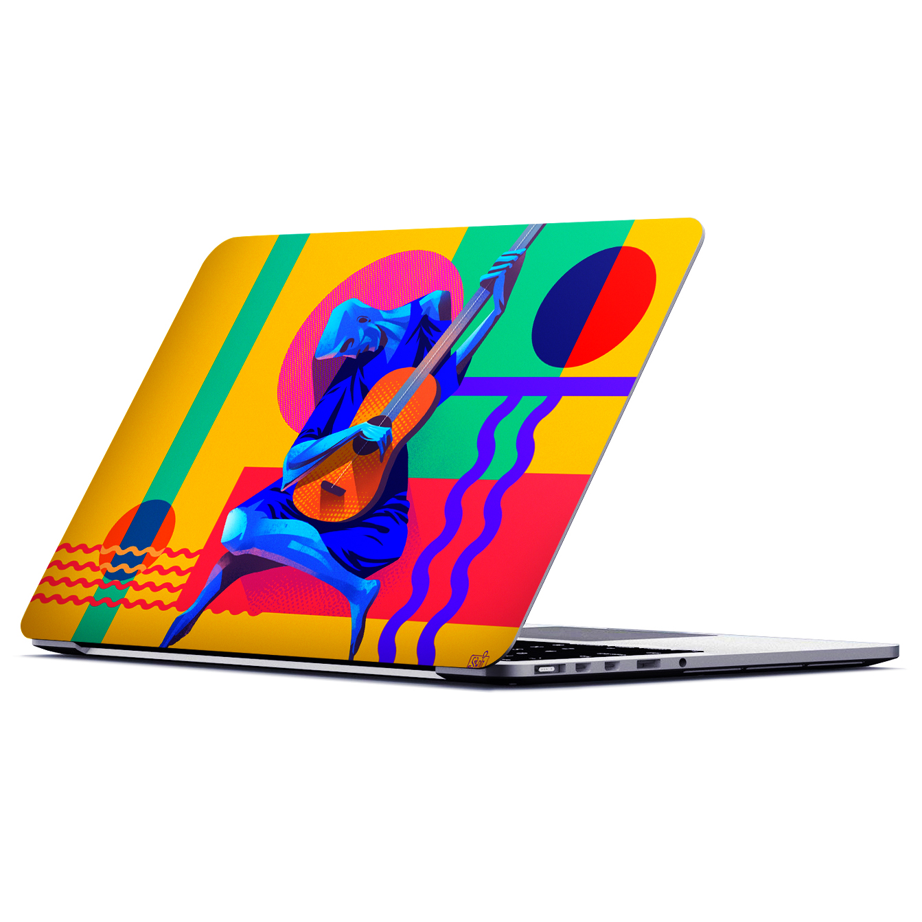 استیکر لپ تاپ ماسا دیزاین طرح گیتاریست مدل STL0042 مناسب برای لپ تاپ 15.6 اینچ