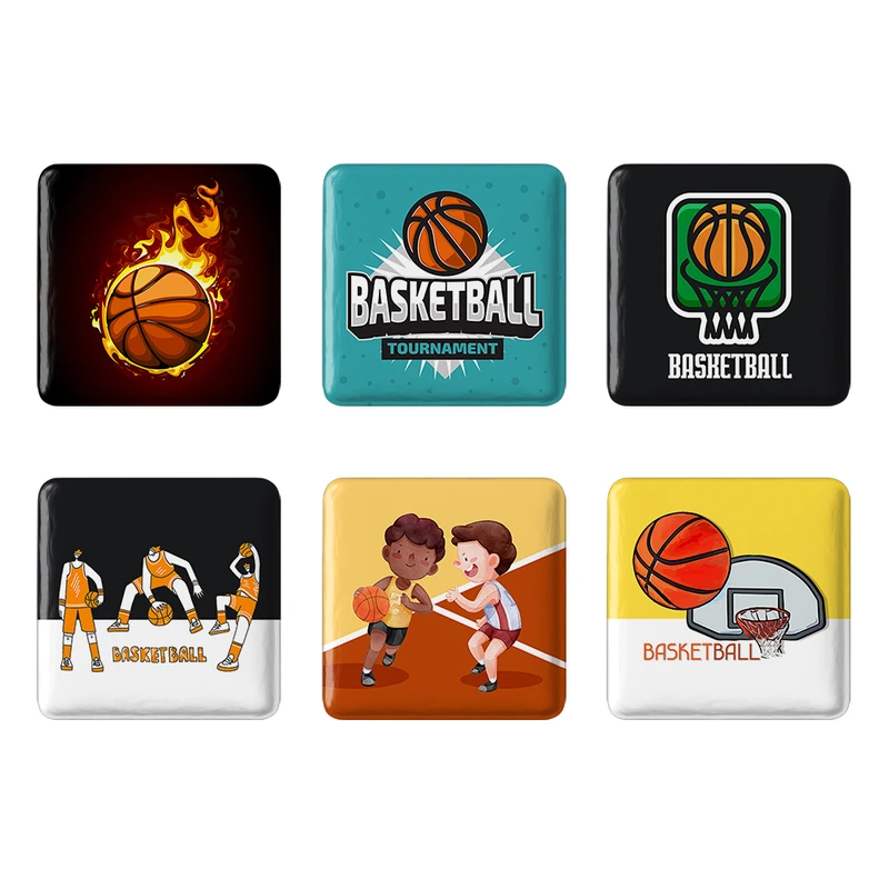 مگنت خندالو طرح بسکتبال Basketball کد 1706A مجموعه 6 عددی