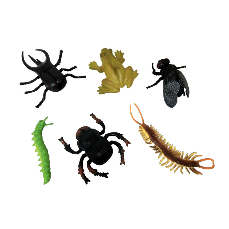 فیگور مدل باغ وحش طرح حشرات و قورباغه مجموعه 6 عددی