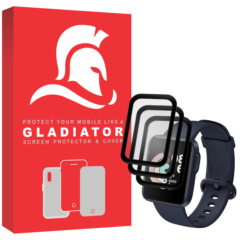 تصویر محافظ صفحه نمایش گلادیاتور مدل GWP3000 مناسب برای ساعت هوشمند شیائومی Redmi Watch بسته سه عددی