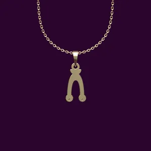 گردنبند طلا 18 عیار زنانه مدوپد مدل هندسی کد OO2-1-1040