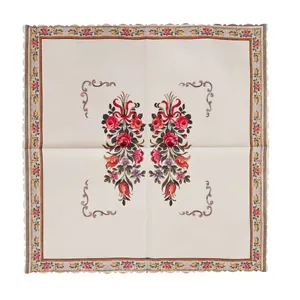 رومیزی مدل دسته گل سایز 70x70 سانتی‌متر