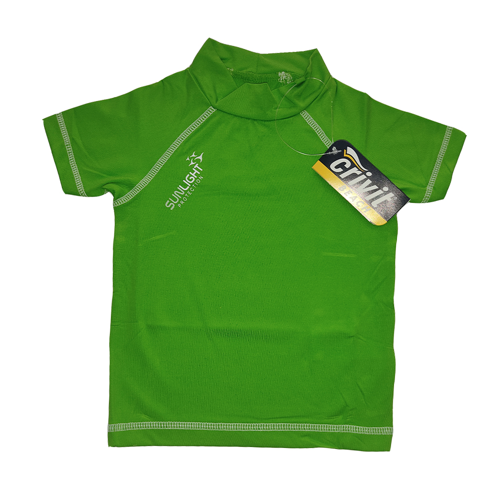 تی شرت آستین کوتاه ورزشی پسرانه کریویت مدل  moj 24689 رنگ سبز