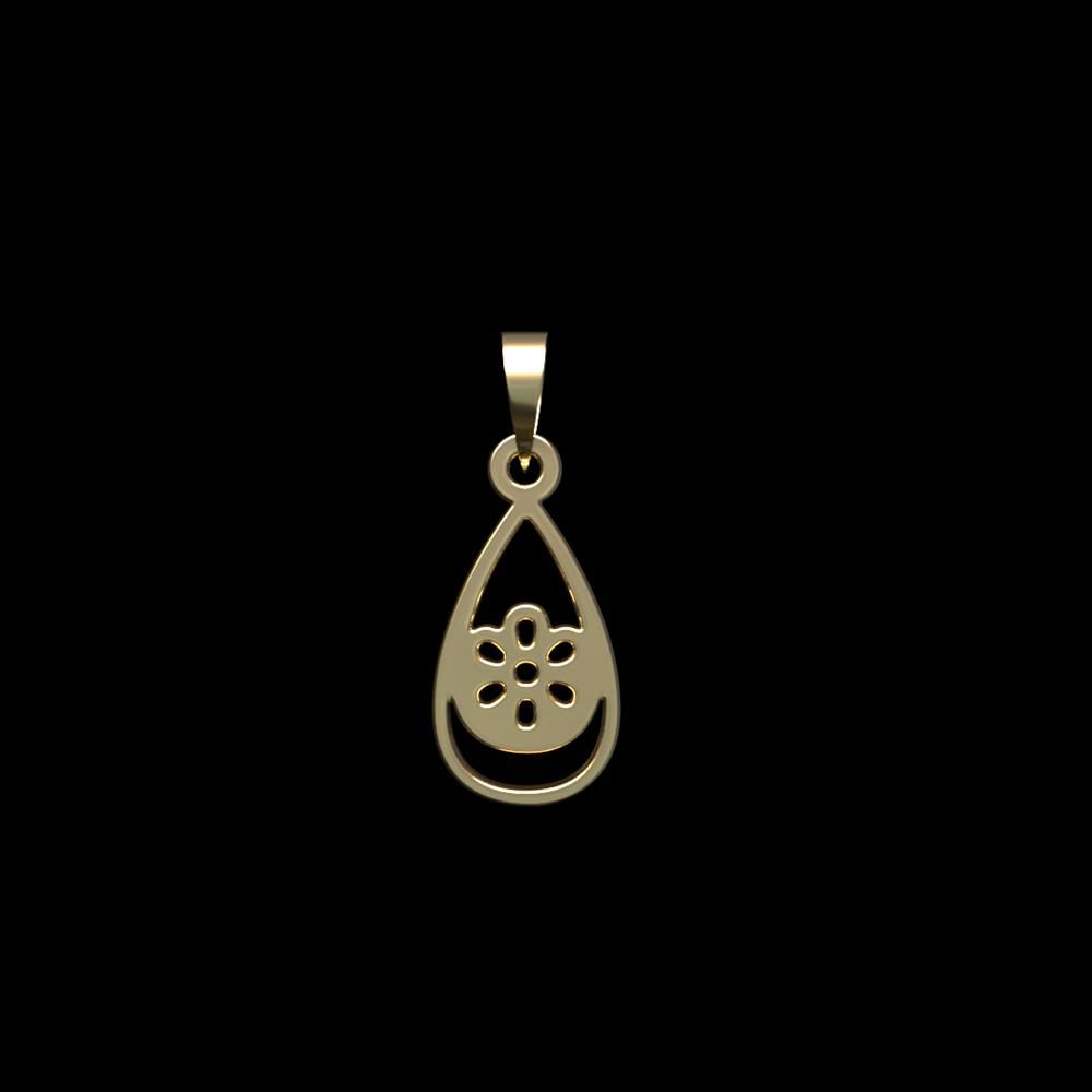 آویز گردنبند طلا 18 عیار زنانه مدوپد مدل اشک کد PA1-10768 -  - 1