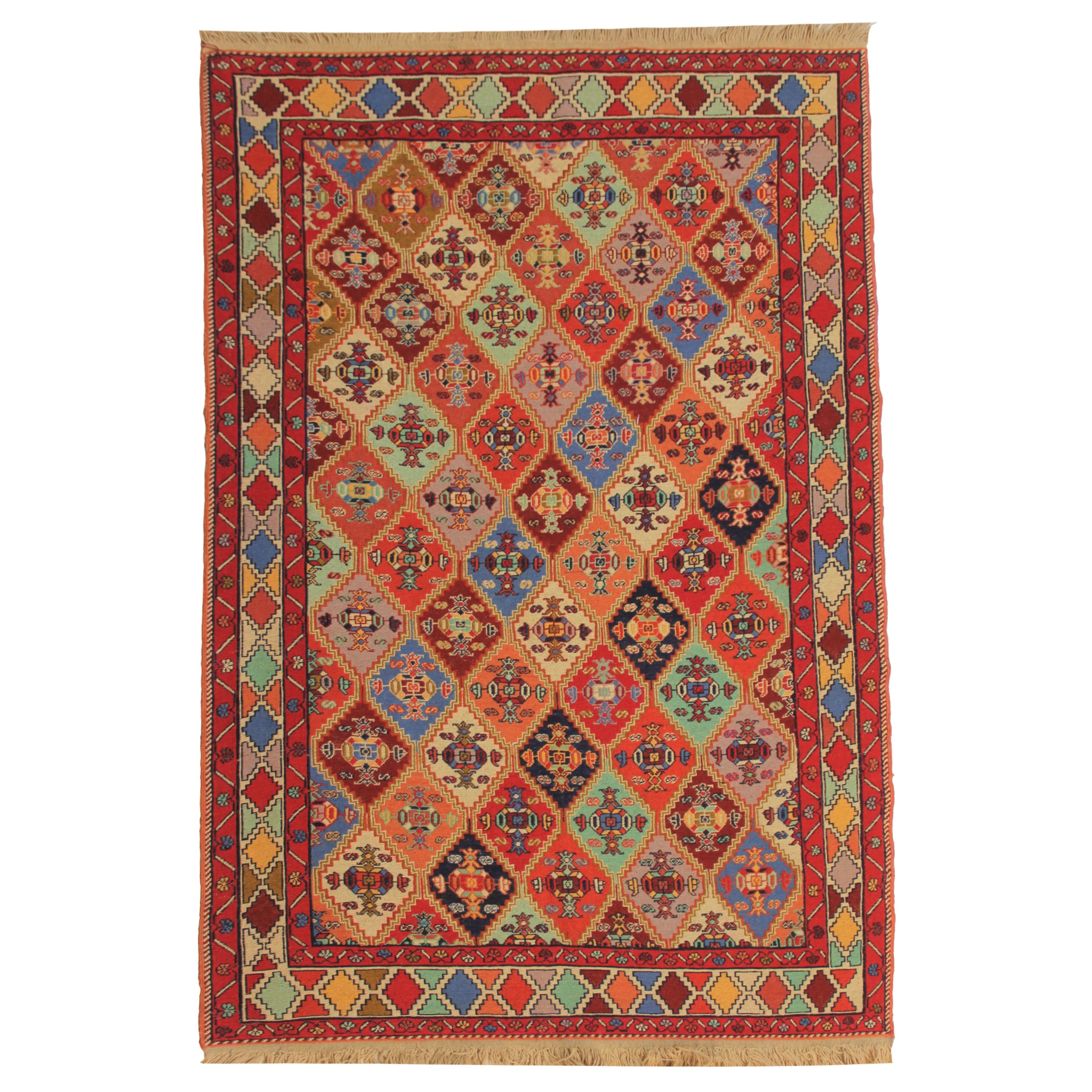 گلیم دستباف دو متری طرح سوزنی کد 642