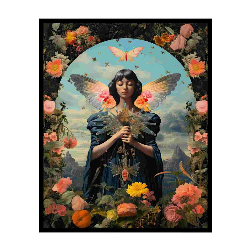 پوستر مدل چاپ سوررئال هنر پروانه