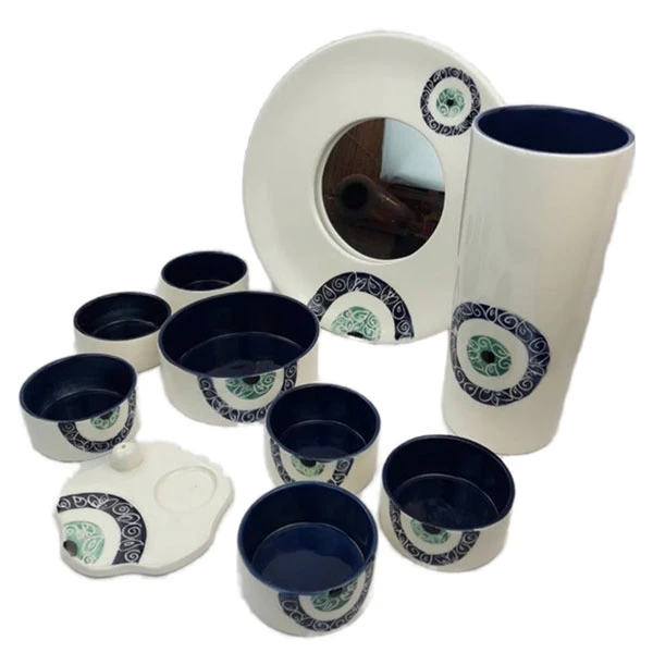 مجموعه ظروف هفت سین 10 پارچه مدل چشم نظر