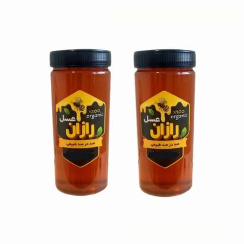 عسل طبیعی رازان - 1000 گرم بسته 2 عددی