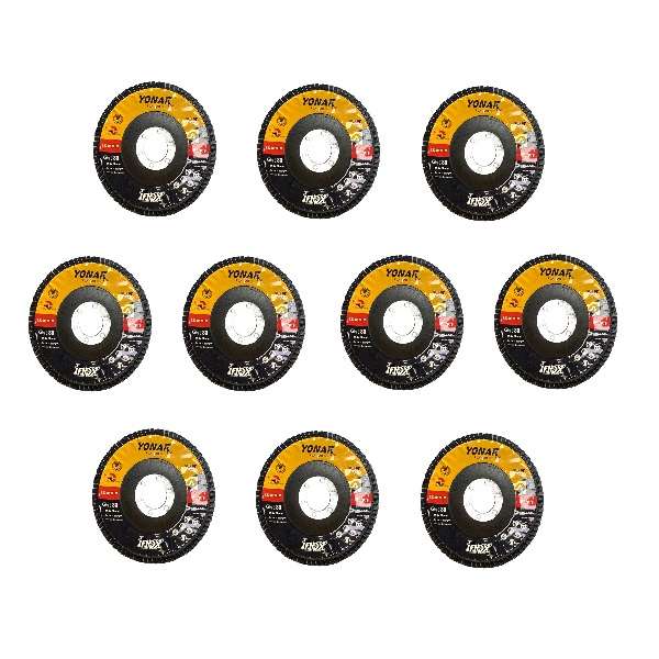 سنباده فلاپ دیسک یونار مدل Grit 80 بسته 10 عددی