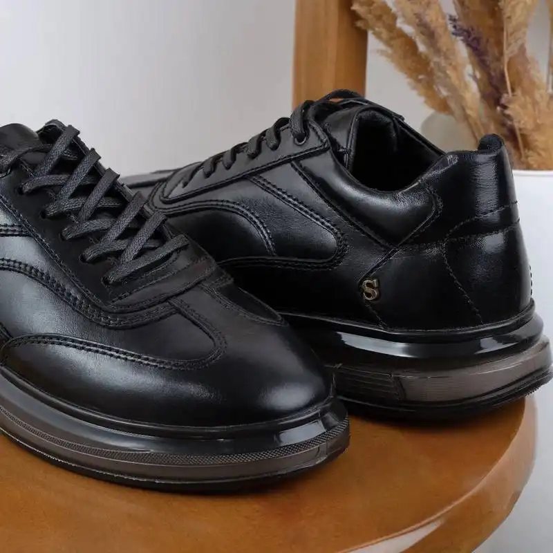 کفش روزمره مردانه مدل چرم طبیعی کد P1 برنیش