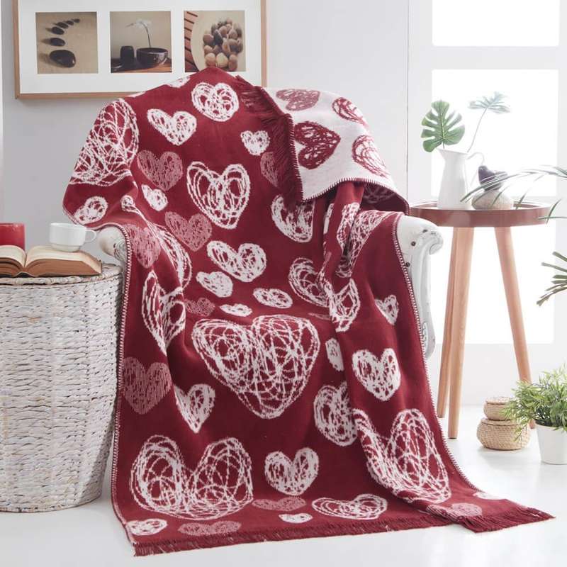 شال مبل مدل Hearts سایز 155x127 سانتی متر شال مبل مدل Hearts سایز 155x127 سانتی متر