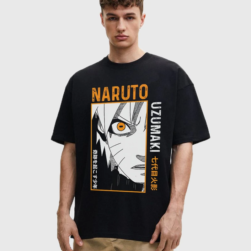 تی شرت آستین کوتاه مردانه مدل انیمه ای ناراتو شخصیت اوزاماکی anm567