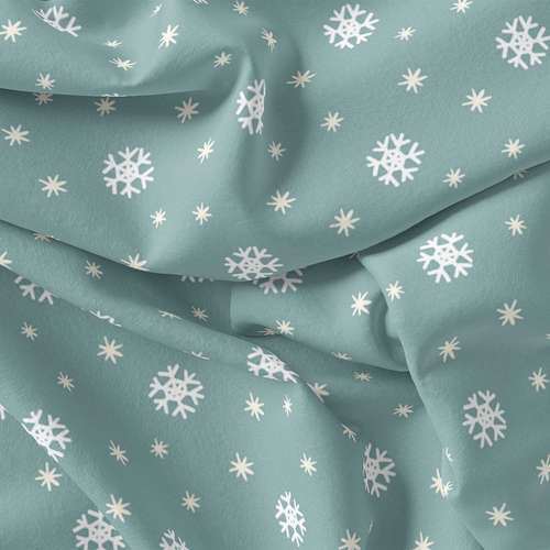 پارچه ملحفه پارچه باما مدل مخمل طرح برف کد 5011182