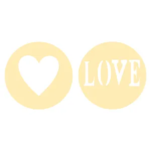 گوشواره طلا 18 عیار زنانه کرابو طرح قلب و لاو مدل Kr5246