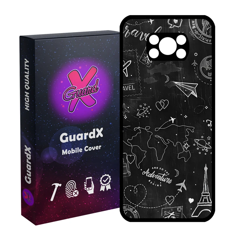کاور گارد ایکس طرح سفر مدل Glass10778 مناسب برای گوشی موبایل شیائومی Poco X3 NFC/Poco X3/Poco X3 Pro