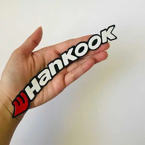 برچسب لاستیک خودرو مدل d3 طرح HankookR بسته چهار عددی