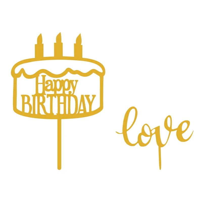 تاپر کیک هانستو مدل Happy Birthday کد TP043 مجموعه دوعددی