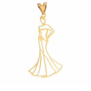 آویز گردنبند طلا 18 عیار زنانه الن نار مدل ELMM1660