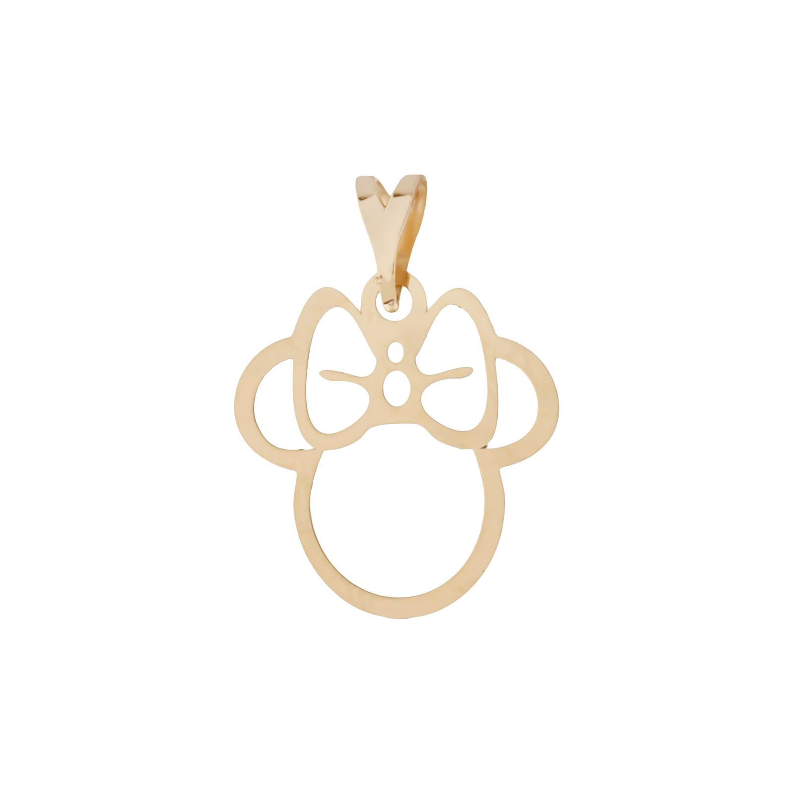 آویز گردنبند طلا 18 عیار دخترانه مایا ماهک مدل MM1893 طرح میکی موس - - 1