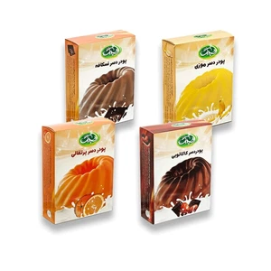 پودر دسر با طعم های پرتغال موز نسکافه و توت فرنگی سیرنگ - 320 گرم بسته 4 عددی