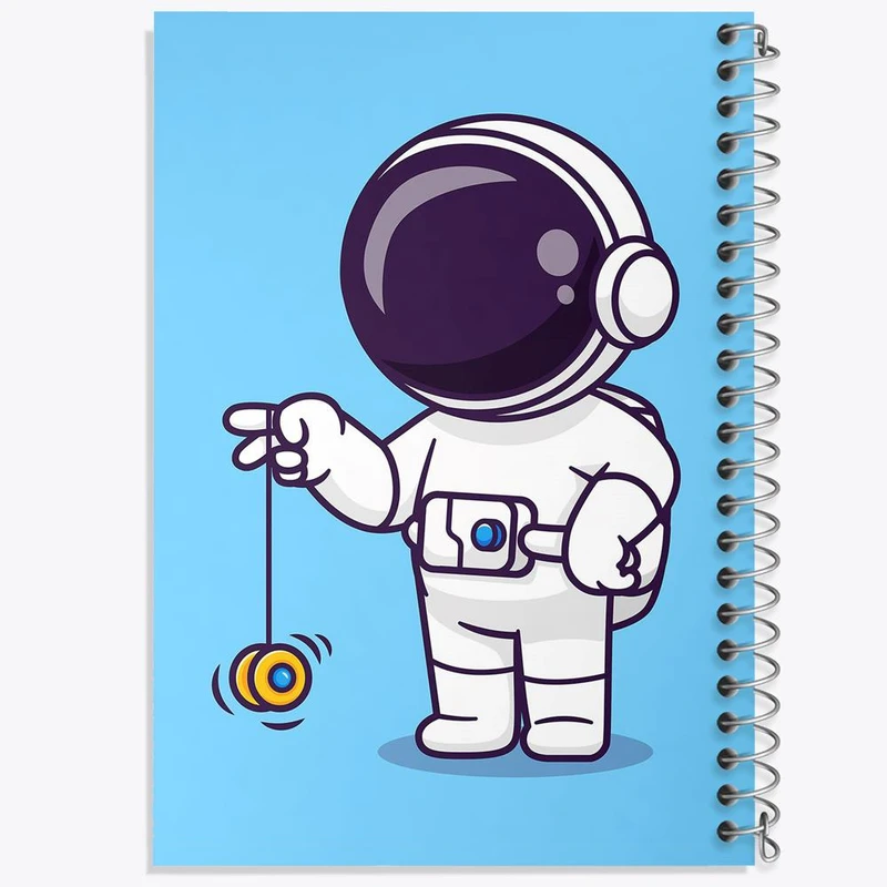 دفتر شطرنجی 50 برگ خندالو طرح فضانورد کد 25069