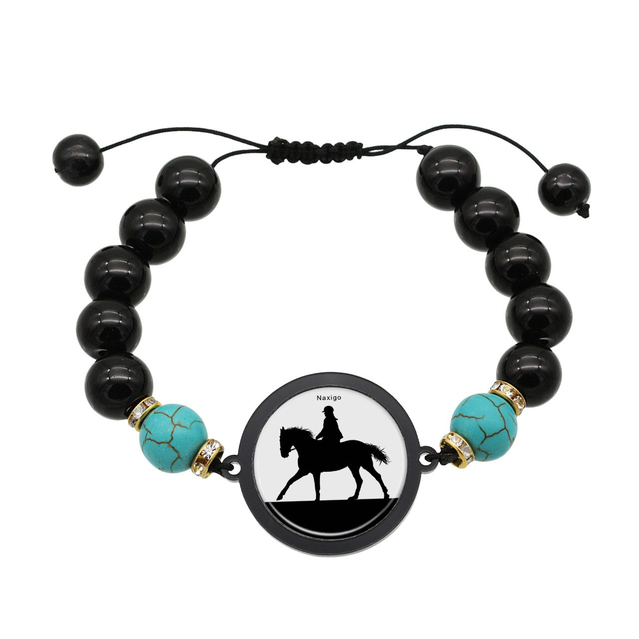 دستبند زنانه ناکسیگو طرح اسب سواری کد BR4011 -  - 1