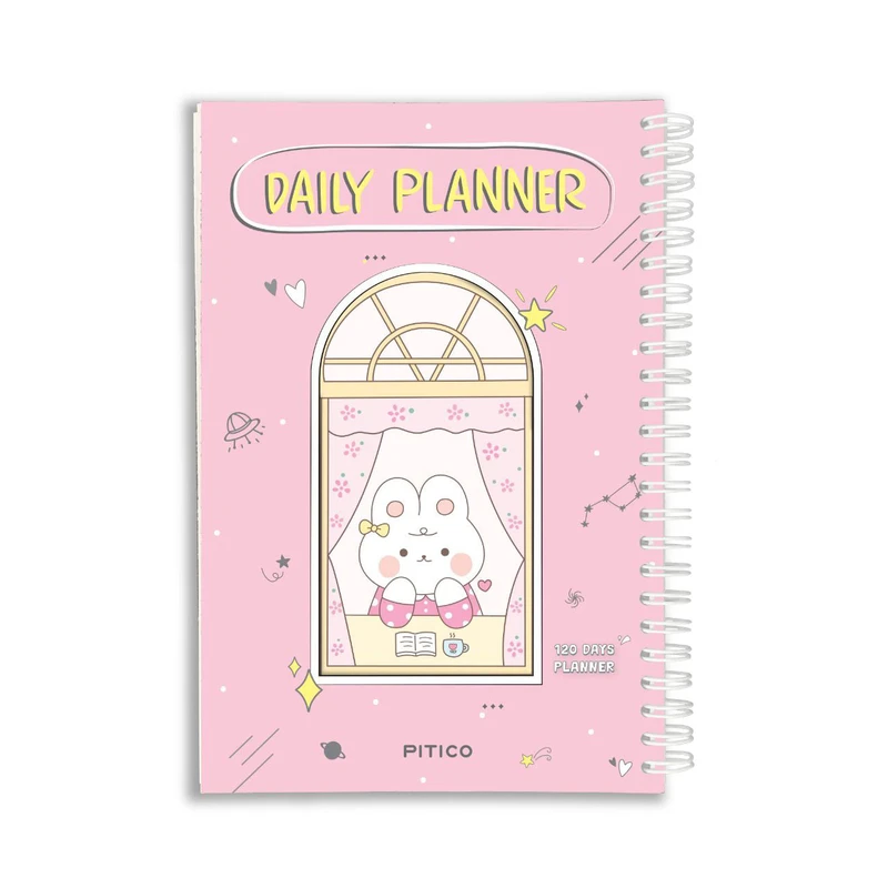 دفتر برنامه ریزی 70 برگ پیتیکو مدل پلنر 120 روزه طرح خرگوش کد 01