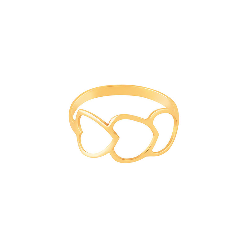 انگشتر طلا 18 عیار زنانه پرسته مدل wr304 سایز 55